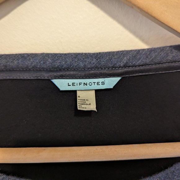 Anthropologie Leifnotes Navy Blue "Migrating Birds" Sequin Sweatshirt - Picture 3 of 11